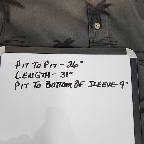 Cabela's Men's Gray Hawaiian Button Front Camp Shirt Size XL Collar Pocket - Picture 10 of 11